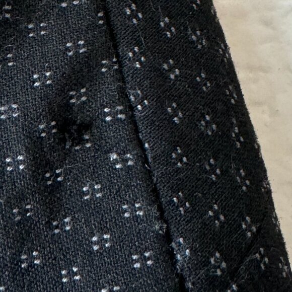 Anthropologie Elevenses Navy Geometric Patterned Skirt Lined Lace Trim Romantic - Picture 12 of 13